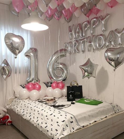 Music Party Theme Decoration, Birthday Room Surprise, 16th Birthday Decorations, Birthday Room Decorations, Proposal Planning, Sweet 16 Decorations, Birthday Goals, Birthday Party For Teens, Sweet 16 Birthday Party