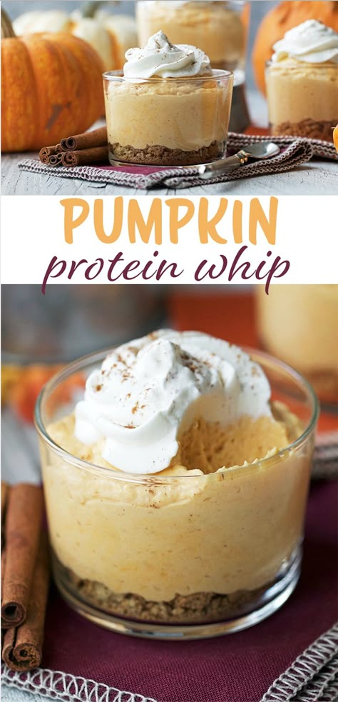 Protein Whip, Pumpkin Pie Yogurt, Anabolic Recipes, Whipped Peanut Butter, Protein Ingredients, Pumpkin Protein, High Protein Desserts, Protein Powder Recipes, Protein Desserts