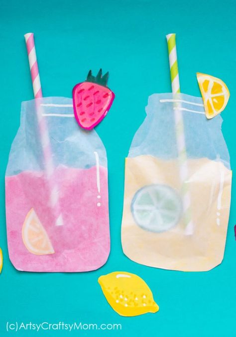 Summer Crafts For Toddlers, Frosted Lemonade, Lemon Crafts, Summer Arts And Crafts, Summertime Crafts, Sunflower Crafts, Pretend Play Food, Make Lemonade, Summer Crafts For Kids