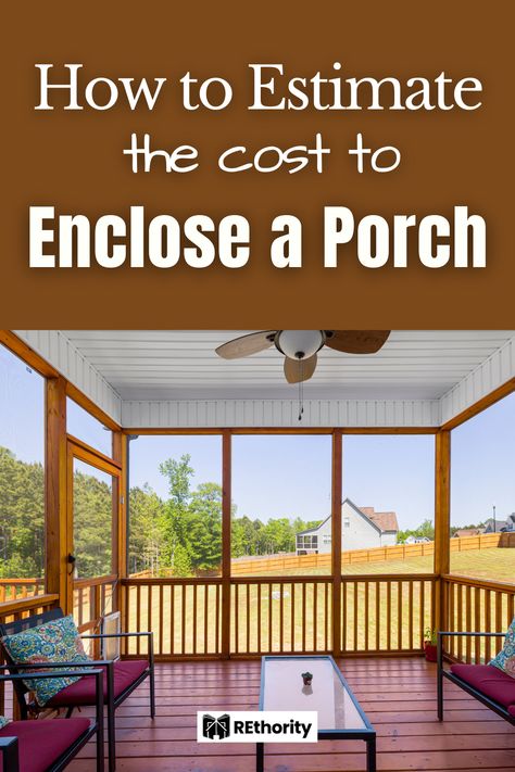 Are you looking to add an extra room to your property by enclosing a porch? Enclosing a porch can be a great and cost-effective way of adding extra space to your home, but estimating the cost can be a challenge. In this guide, we'll show you how to get a fair and accurate estimate of the cost to enclose your porch. Enclosing A Porch To Make A Room, How To Close In A Porch, How To Enclose A Porch, Closing In A Porch, Diy Enclosed Porch, Enclose A Porch, Enclosing A Porch, Enclosed Front Porch, Closed In Porch