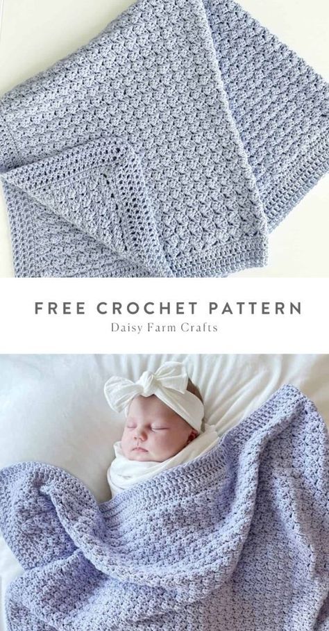 Free crochet pattern from Daisy Farm Crafts! If you are looking for a simple and fast crochet blanket to make, the sedge stitch must be on your list. It is one of the most popular blanket stitches. One Hour Baby Blanket Crochet, Crochet Patterns For Lapghans, 5 Hour Crochet Blanket, Medium 4 Yarn Crochet Pattern Blanket, Daisy Cottage Designs Crochet, Chunky Crochet Baby Blanket Pattern Free, Baby Boy Crochet Blanket Free, Easy Baby Boy Crochet Blanket, Crochet Pattern Blanket Free