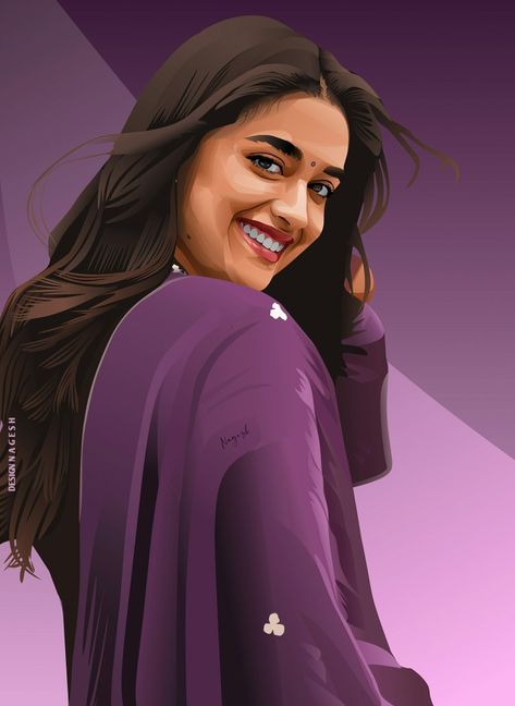 Cartoon Editing, Kirti Suresh, Gothic Girl Art, Allu Arjun Hairstyle, Actors Illustration, Digital Portrait Illustration, Portraits Drawing, Terracotta Jewellery Designs, Classic Films Posters