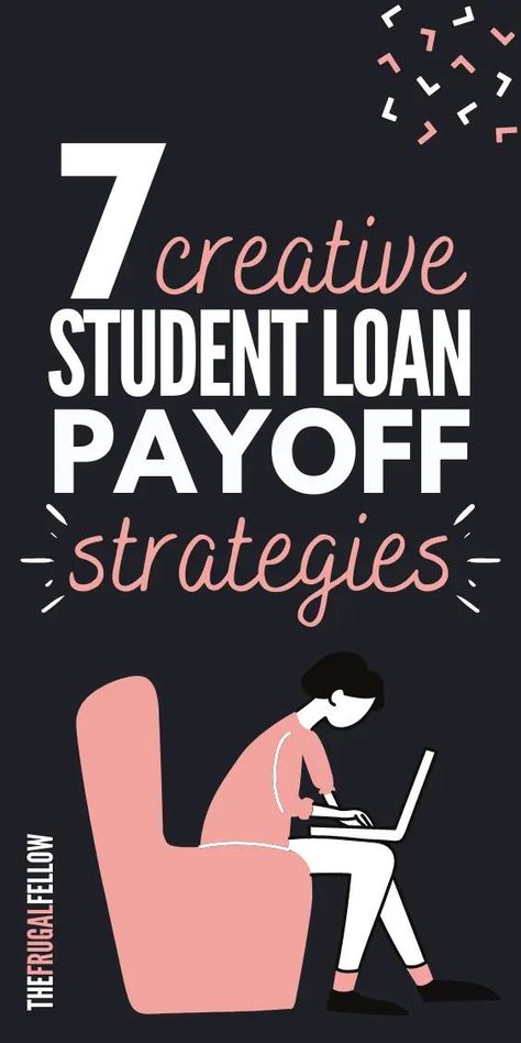 7 Creative Ways to Pay Off Student Loans - The Frugal Fellow Student Debt Payoff, Pay Off Student Loans, Debt Plan, Loan Payoff, Paying Off Student Loans, Student Loan Forgiveness, Loan Forgiveness, Personal Loan, Financial Peace