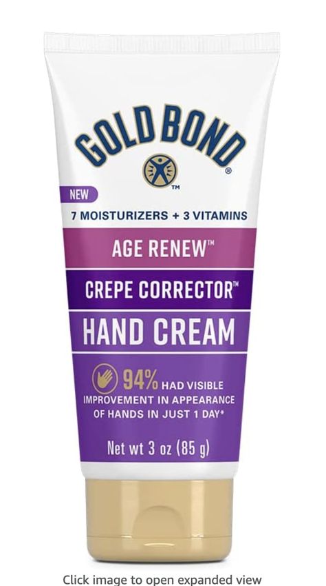 Gold Bond Age Renew Crepe Corrector Hand Cream, Replenishing & Smoothing Formula, 3 oz. Lotion Brands, Anti Oxidants, Crepey Skin, Body Lotion Cream, Firming Cream, Gold Bond, Personal Care Products, Face Lotion, Cream Lotion