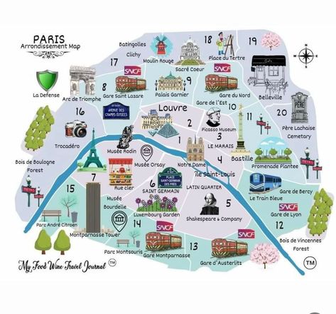 Paris Arrondissement Map, Paris Map, Learn French, Map, Paris, Quick Saves