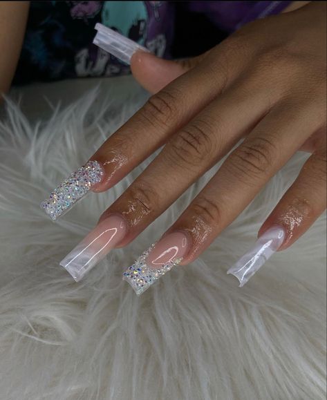 Acrylic Nail Shapes, Acrylic Toe Nails, Hard Nails, Simple Gel Nails, Colored Acrylic Nails, French Tip Acrylic Nails, Cute Acrylic Nail Designs, French Acrylic Nails, Short Square Acrylic Nails