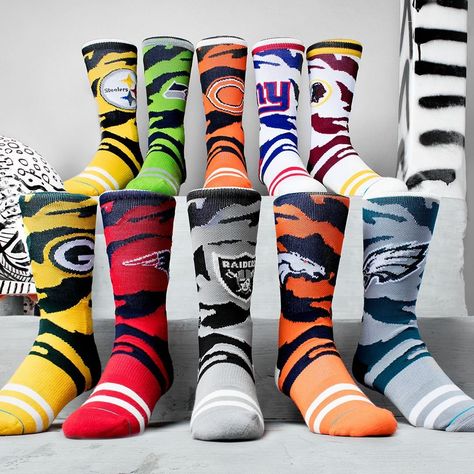 NFL Camo Socks Collection #Cool, #NFL, #socks Team Socks, Socks Collection, Nfl Merchandise, Fan Fashion, Nfl Gear, Nfl Fans, Pro Sports, Perfect Gift For Him, Perfect Gift For Her