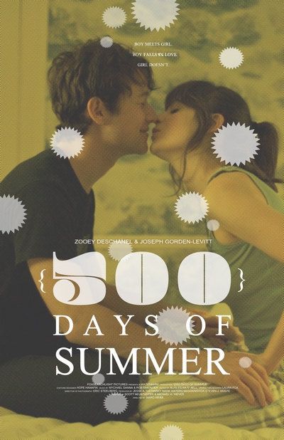 500 Days Of Summer, Best Movie Posters, 500 Days, Summer Movie, I Love Cinema, Cinema Posters, Cinema Movies, Movie Themes, Alternative Movie Posters