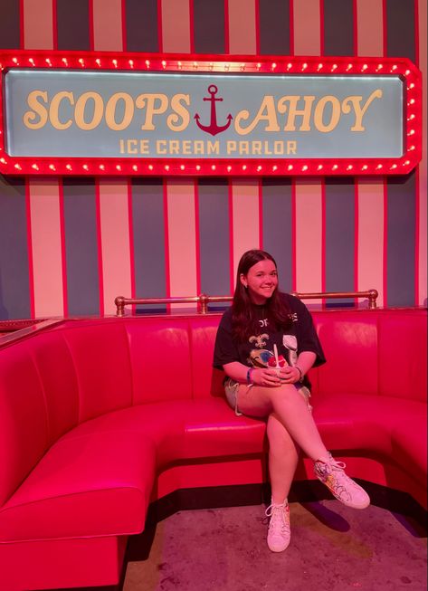 Scoops Ahoy Icecream sign at the Stranger Things Experience in Brooklyn, NYC Scoops Ahoy Aesthetic, Stranger Things Experience, Scoops Ahoy, After Prom, Stranger Things Halloween, 13th Birthday Parties, Diy Birthday, Stranger Things, Party Planning