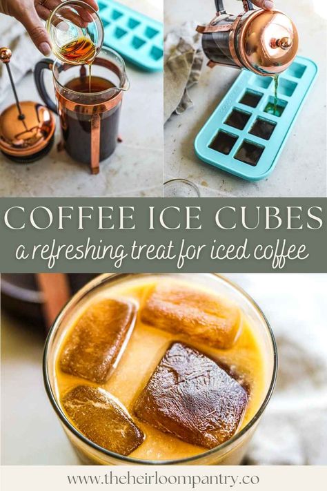 Frozen Coffee Drinks Recipes, Coffee Ice Cubes Recipe, Ice Cube Recipe, Frozen Coffee Drinks, Coffee Shake, Coffee Ice Cubes, How To Make Ice Coffee, Frozen Coffee, Coffee Treats