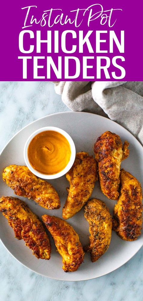 These Instant Pot Chicken Tenders are ready in 20 minutes! They are perfectly seasoned and make a fast and easy weeknight dinner. Instapot Chicken Tenders, Chicken Tenders In The Instant Pot, Insta Pot Chicken Tenderloin Recipes, Chicken Tenderloin Instant Pot, Frozen Chicken Tenderloins Instant Pot, Instant Pot Chicken Tenders, Chicken Tenders Instant Pot, Whole 30 Vegetarian, Shawarma Spices