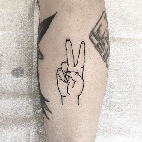 Middle Eastern Tattoo, Tattoo Sleeve Color, Winter Tattoos, Peace Sign Tattoo, Peace Sign Tattoos, Peace Tattoos, 2 Tattoo, Peace Sign Hand, Sign Tattoo