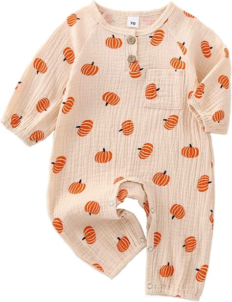 Gender Neutral Onesies, Halloween Baby Clothes, Baby Neutral Clothes, Boy Baby Clothes, Baby Boy Clothing, Baby Clothes Newborn, Newborn Clothes, Baby Pumpkin Outfit, Baby Boy Halloween Outfits