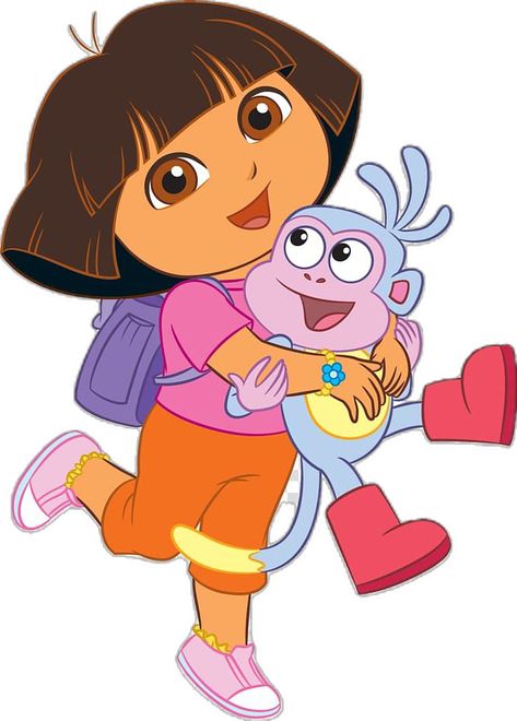 Dora Characters, Rabbit Cartoon Drawing, Nickelodeon Cartoon Characters, Dora Cartoon, Chalk Illustration, Boy And Girl Drawing, Reading Books Illustration, Dora Boots, Cartoon Live