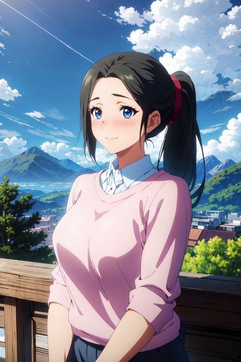 Mother Anime Mom, Myriad Colors Phantom World, Anime Mom, Teacher Mom, World Art, Kawaii Girl, Film, Anime, Color