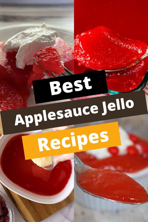 TOP 10 APPLESAUCE JELLO RECIPES FOR YOUR TASTE BUDS Applesauce Jello Salad Recipe, Cranberry Applesauce Jello, Red Hot Applesauce Jello, Jello With Applesauce, Apple Sauce Jello, Jello Diet, Cool Whip And Jello, Applesauce Jello Recipe, Applesauce Jello