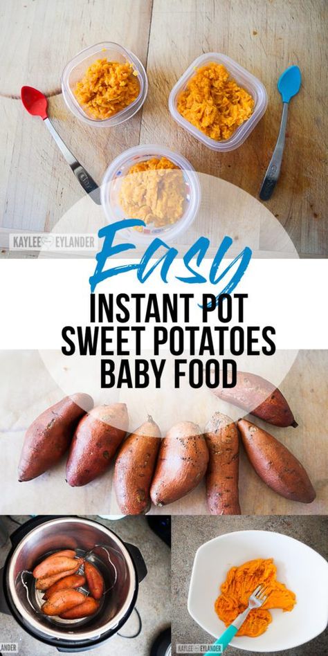 Instant Pot Baby Food, Easy Baby Food, Make Baby Food, Sweet Potato Baby Food, Diy Baby Food, Benefits Of Organic Food, Easy Baby Food Recipes, Healthy Baby Food, Baby Puree Recipes