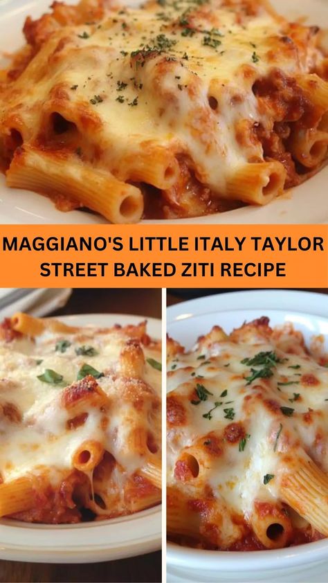 Savor Maggiano’s Little Italy Taylor Street baked ziti recipe, a rich and hearty pasta dish with zesty flavors, perfect for family dinners! Best Mostaccioli Recipe, Bake Ziti Recipe, Ziti Pasta Recipes, Bake Ziti, Baked Mostaccioli Recipe, Best Baked Ziti Recipe, Baked Mostaccioli, Baked Ziti With Ricotta, Baked Pasta Casserole