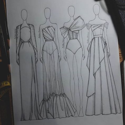 #artvisual #fashionartist #illustrationart #wip #illustrationartist #fashionillustration #fashionsketching... Dresses