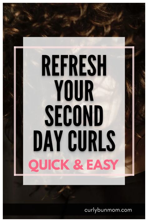 How To Style Curly Hair In The Morning, Revive Curls Next Day, Second Day Curls Refresh, Day Two Curly Hair Refresh, Curly Refresh Routine, Curly Hair Day 2 Styling Tips, Refreshing Curly Hair Without Washing, Revive Curly Hair Natural Curls, How To Revive Curly Hair In The Morning