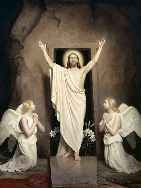 https://flic.kr/p/q4bVwN | bloch, carl heinrich - The Resurrection 2 | Carl Heinrich Bloch  1834-1890  Denemarken Christ Is Risen, Pictures Of Jesus Christ, The Resurrection, Jesus Christ Images, Soul Art, Jesus Pictures, The Cross, Jesus Christ, Canvas Fabric