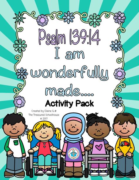 Bible Lapbook, Children Ministry, Bible Object Lessons, Toddler Lessons, I Am Special, Children's Church Crafts, Preschool Bible, Wonderfully Made, Bible Lessons For Kids