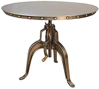 lekciN euqitnA ni elbaT tneccA lateM knarC elbatsujdA ardnuM cissalC anilora C High Dining Table, Metal Accent Table, Industrial Style Decor, Antique Dining Tables, Industrial Dining Table, Traditional Dining, Industrial Table, Pedestal Dining Table, Round Top