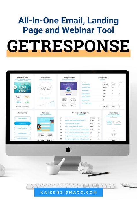 Looking for the best email marketing software and tools for your business email campaign? Learn how GetResponse can help plan, measure and manage your email marketing. Kaizen Sigma helps local businesses with time-tested marketing techniques, strategy, content marketing, social media management, advertising and video production. #emailmarketing #marketing #onlinemarketing #businesstips Shopify Marketing, Building Tools, Email Marketing Software, Email Marketing Template, Business Email, Bulk Email, Email Marketing Tools, Email Marketing Design, Business Reviews