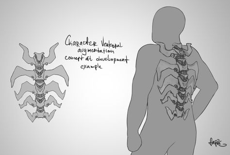 ArtStation - Vertebral augmentation concept art Cybernetic Limbs Concept Art, Robotic Limbs Concept Art, Sci Fi Prosthetics, Cybernetic Leg Concept Art, Sci Fi Prosthetic Arm, Cybernetics Concept Art, Exoskeleton Concept Art, Cybernetic Spine, Prosthetic Arm Concept Art