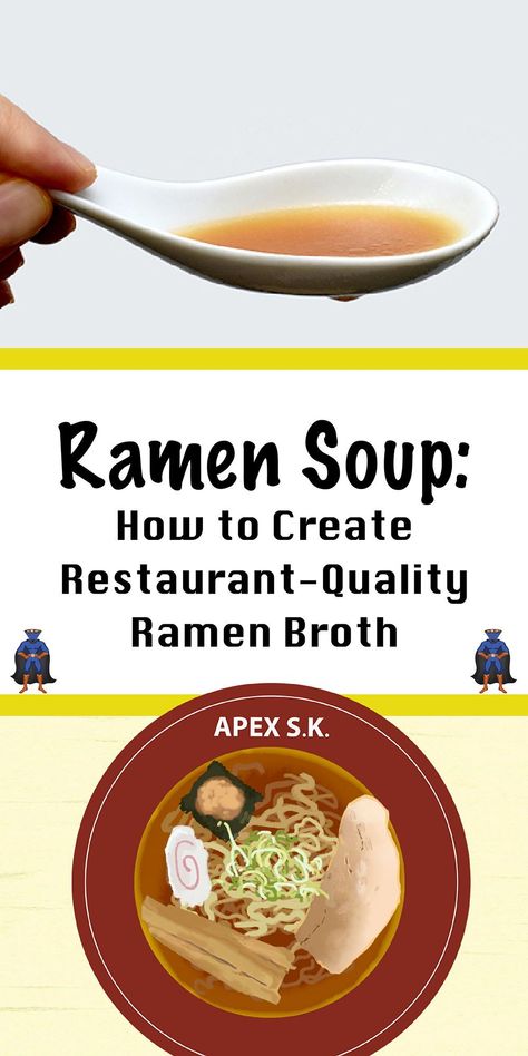 Homemade Ramen Broth, Diy Ramen, Authentic Japanese Ramen, Ramen At Home, Ramen Soup Recipes, Homemade Chicken Broth, Asian Soups, Ramen Recipes Easy, Chicken Broth Recipes