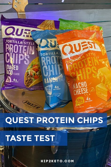 Quest Chips Recipes, Protein Chips Recipe, Quest Protein Chips, Snack Business, Keto Apps, Keto Snacks To Buy, Quest Chips, Low Carb Nachos, Low Sugar Diet Recipes