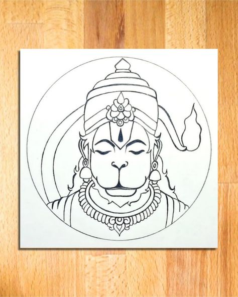 How to Draw Hanuman Ji in Circle | Easy Bajrangbali Drawing Step by Step || lord hanuman drawing, how to draw lord hanuman, how to draw bajrangbali, lord hanuman pencil drawing, easy drawing of lord hanuman, bajrangbali line art, lord hanuman drawing ideas, art videos, god drawing, pencil drawing, simple drawing, line arts, drawing tutorial, vivek art academy. Hanuman Ji Canvas Painting Easy, Hanuman Painting Acrylic On Canvas, Hanuman Simple Drawing, Lord Hanuman Drawing Easy, Hanuman Ji Drawing Pencil, Hanuman Ji Sketch Pencil Easy, Hanuman Ji Drawing Sketch Easy, Hanuman Ji Painting On Canvas, Hanuman Drawing Pencil Easy