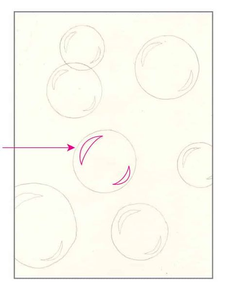 How to Draw Bubbles Easy, Step-by-Step Art Lesson for Kids Draw Bubbles Step By Step, Drawing Bubbles On White Paper, Drawing Bubbles, How To Draw Bubbles, Van Gogh Coloring, Artist Monet, Artist Van Gogh, Collaborative Mural, Bubble Drawing