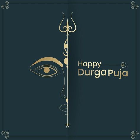 happy Durga puja illustrations. Durga Face. Subh Navratri Durga Puja Design, Durga Puja Creative, Diwali Creatives, Hotel Creatives, Durga Face, Happy Durga Puja, Hindi Font, Navratri Wishes, Ram Navami