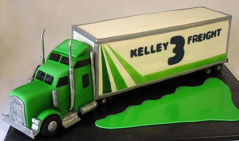 Truck cake | Flickr - Photo Sharing! Semi Truck Cakes, Cake Carving, Cake For Men, Cake Surprise, Firetruck Cake, Truck Birthday Cakes, Monster Truck Cake, Cartoon Party, Truck Cake