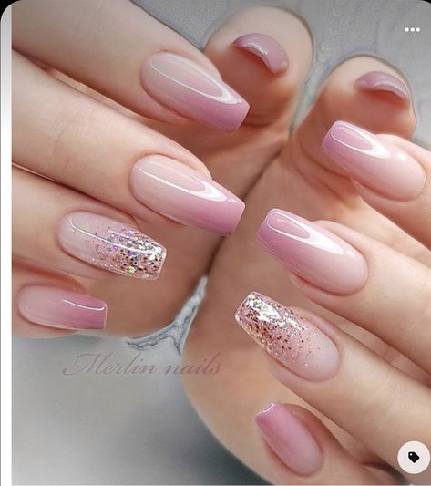 Unghie Sfumate, Ombre Wedding, Pink Ombre Nails, Gel Nail Art Designs, Ombre Acrylic Nails, Glow Nails, Wedding Nails Design, Bride Nails, Pretty Nail Art