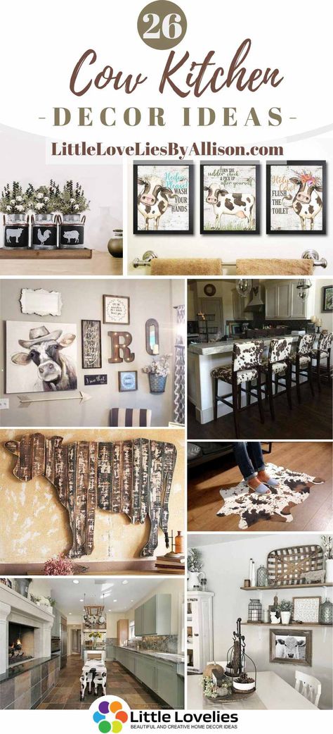 Bedroom Cow Decor, Cow Decor For Kitchen, Cow Themed Kitchen Ideas, Farm Kitchen Decor Ideas, Farm Animals Kitchen Decor, Cow Ideas Decor, Cow Print Kitchen Decor, Cowboy Kitchen Ideas, Cow Print Decor Living Room