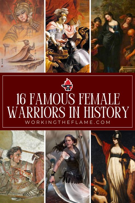 Unveil the tales of courage and strength with our collection of 16 famous female warriors from across the globe! Explore the legendary exploits and enduring legacies of these formidable women who defied convention and led armies into battle. Perfect for history enthusiasts and those inspired by the fearless spirit of warrior queens throughout history.   #FemaleWarriors #WarriorQueens #Female #Warriors #Swords #Blade #Bladesmithing #History #Blacksmithing #Craftsmanship #WorkingTheFlame Female Greek Warrior, Greatest Warriors In History, Female Historical Figures, Warrior Symbols, Greek Warriors, Cyrus The Great, Warrior Names, Female Warriors, Greek Women