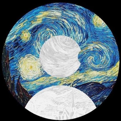 Profile Van Gogh, Insta Pfp Circle, Starry Night Profile Picture, Cool Default Pfp, Van Gogh Profile Picture, The Starry Night Aesthetic, Van Gogh Profile, Moon Profile Picture Aesthetic, Default Instagram Profile Picture