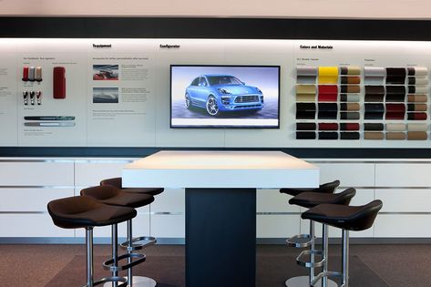 Inside Porsche’s Dramatic New Headquarters | Architectural Digest Porsche Showroom, Automotive Showroom, Car Showroom Interior, Toyota Accessories, Paint Leather, Experience Center, Car Showroom, Design Studios, Porsche Design