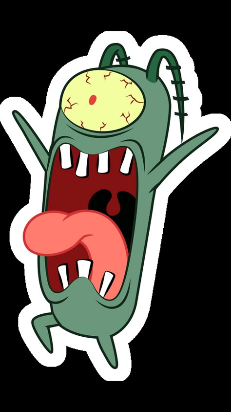 Plankton always wanted to find out the Krabby Patty recipe and when he finally did it - the green creature runs away. Do you know why? As appeared, the most important ingredient in the Krabby Patty... Crabby Drawing, You Did It, Plankton Wallpaper, Plankton Tattoo, Spongebob Screaming, Plankton Drawing, Plankton Painting, Krabby Patty Recipe, Spongebob Plankton