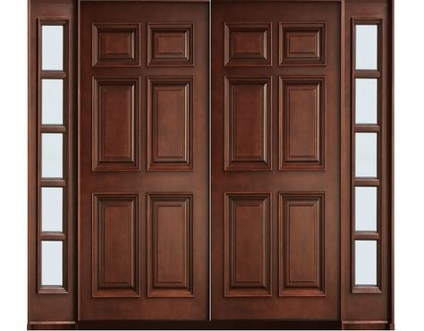 Main Double Door 6 Panel Hpd395 - Main Doors - Al Habib Panel Doors Main Double Door, Pintu Ganda, French Door Sizes, Pintu Interior, Double Door Entryway, Wooden Double Doors, Main Doors, Main Entrance Door Design, Bedroom Cupboards