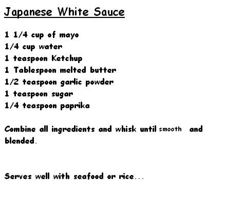 Recipe for the white sauce usually found at Hibachi style Japanese Restaurants... Japanese White Sauce, White Sauce Recipe, Hibachi Recipes, Giblet Gravy, Pepper Gravy, White Sauce Recipes, Homemade Sauce Recipes, Yum Yum Sauce, Japanese White