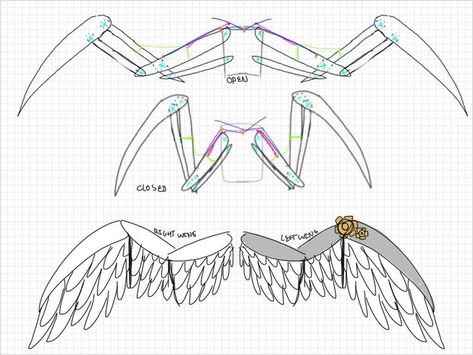 Wing Sketch, Articulating Wings, Wings Template, Articulated Wings, Cosplay Wings, Diy Wings, Wings Drawing, Halloween Is Coming, Wings Art