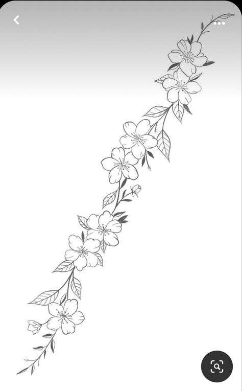 Flower Template Tattoo, Rap Around Flower Tattoo, Leg Wrap Around Tattoos Women, Hibiscus Flower Vine Tattoo, Long Flower Tattoo Design, Waist Tattoos For Women Wrap Around, Hibiscus Vine Tattoo, Trailing Flower Tattoo, Floral Wrap Around Tattoo Forearm Stencil