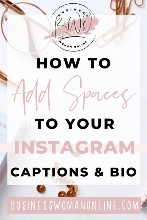 Learn how to properly format your Instagram caption layout by adding spaces to your text. A well-formatted Instagram post – with layout elements like spaces and lists is so much easier to read than walls of plain text. These hacks will make your Instagram posts more aesthetic and will help you attract more followers. Head over to BusinessWomanOnline.com for more Instagram tips. #instagramtips #instagramposts #instagramhacks #instagramdesign #instagramstyle #instagramcaption #socialmedia How To Create A Winning Instagram Bio, Instagram Bio For Designer, Comments On Instagram Posts For Girl, How To Make Your Instagram Bio Look Good, Optimize Instagram Bio, Ig Hack, Instagram Content Strategy, Instagram Text, Blog Aesthetic