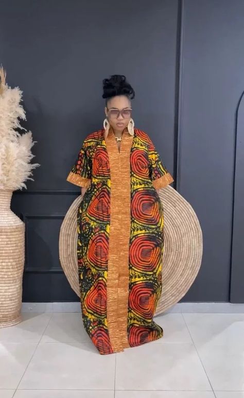 Ankara Long Maxi Gown Styles, Danshiki Style For Female, Casual Nigerian Outfits, Ankara Long Bubu Gown Styles For Women, Long Ankara Bubu Gown Styles 2024, Big Gowns For Women, Bubu Ankara Styles, Big Gown Styles Ankara, Long Bubu Gown Styles