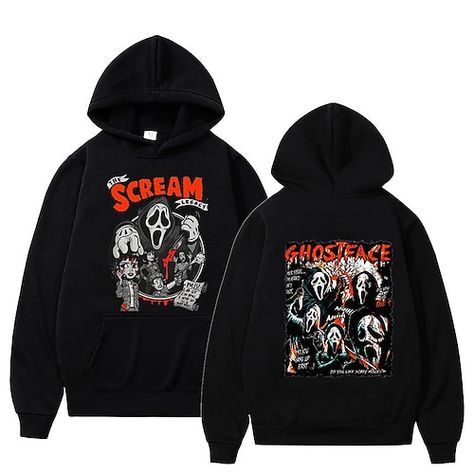 Halloween Scream Ghostface Skull Skeleton Hoodie Print Front Pocket Graphic For Couple's Men's Women's Adults' Halloween Carnival Masquerade Hot Stamping Halloween Casual Daily 2024 - $25.99 Drake Hoodie, Nun Halloween, Halloween Parejas, Scream Ghostface, Skeleton Hoodie, Everyday Cosplay, Cheap Graphic Tees, Fancy Dress Up, Anime Hoodie