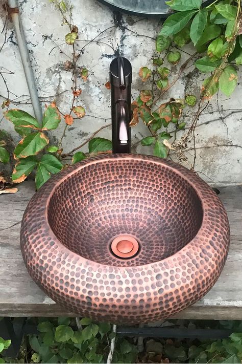 Copper Wash Basin, Tiny Sink, Luxury Wash Basin, Metal Vessel, Copper Counter, Wash Basin Sink, Mini Bathroom, Counter Top Basin, Copper Sink Bathroom