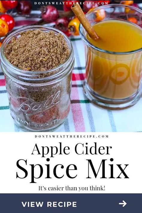 Add this Apple Cider Spice Mix recipe of tangerine infused brown sugar and spices to apple cider, wine, coffee, or tea for a delicious hot winter beverage. Makes cold days and nights warm and comforting! #fall #winter #drinks #holiday #holidays #christmas #thanksgiving #recipe Fall Drink Mixes In A Jar, Spiced Apple Cider Mix Recipe, Apple Cider Powder Recipe, Tea Mixes Recipe, Hot Apple Cider Spice Mix Recipe, Spiced Cider Mix Recipe, Apple Cider Spices, Apple Cider Mix In A Jar, Apple Cider Spice Mix Recipe